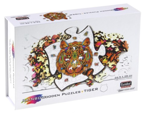 Puzzle 138 drewniane kolorowe Tygrys Puzzle 138 drewniane kolorowe Tygrys