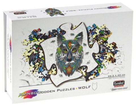 Puzzle 180 drewniane kolorowe Wilk Puzzle 180 drewniane kolorowe Wilk
