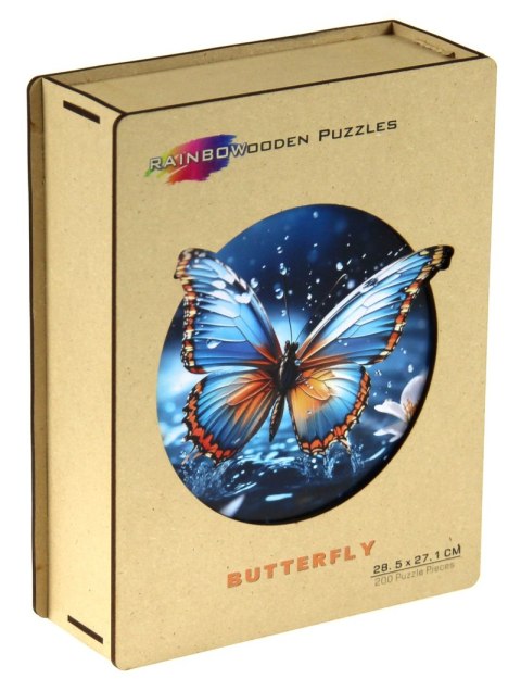 Puzzle 200 drewniane kolorowe Motyl Puzzle 200 drewniane kolorowe Motyl