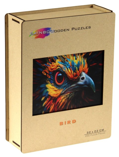 Puzzle 200 drewniane kolorowe Ptak Puzzle 200 drewniane kolorowe Ptak