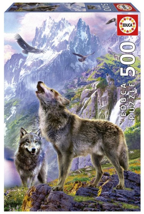 Puzzle 500 Wilki w górach Puzzle 500 Wilki w górach