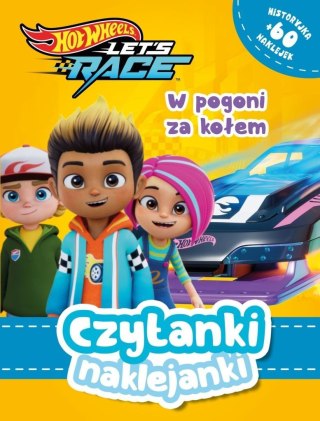 Czytanki naklejanki. W pogoni za kołem! Hot Wheels