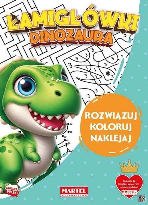 Łamigłówki dinozaura z naklejkami Łamigłówki dinozaura z naklejkami
