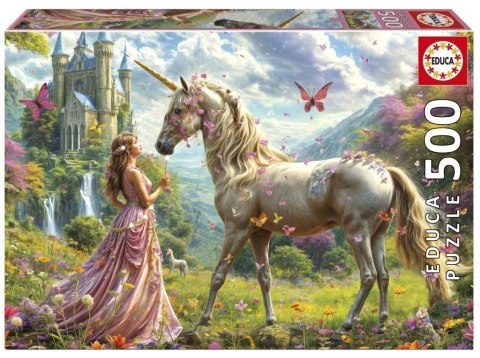 Puzzle 500 Wróżka, jednorożec i motyl Puzzle 500 Wróżka, jednorożec i motyl