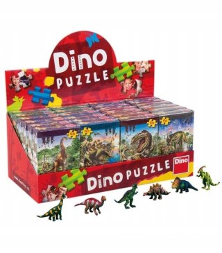 Puzzle 60 Dinozaury i figurka mix