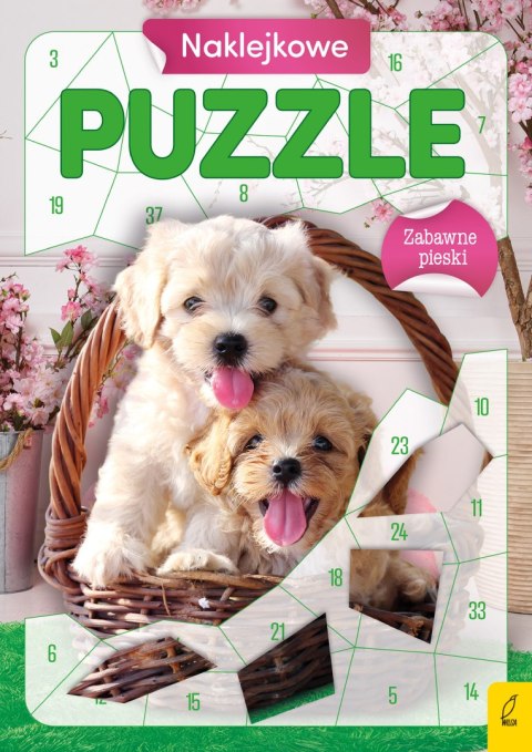Zabawne pieski. Naklejkowe puzzle Zabawne pieski. Naklejkowe puzzle