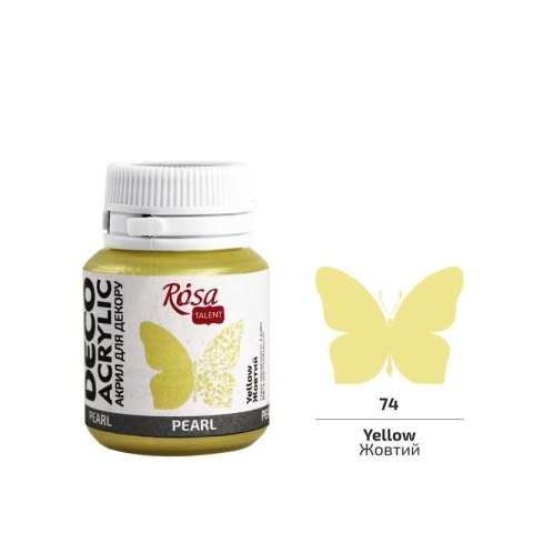 Farba akrylowa perłowa yellow 74 20ml Farba akrylowa perłowa yellow 74 20ml