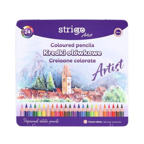 Kredki ołówkowe okrągłe Artist 24 kolory Kredki ołówkowe okrągłe Artist 24 kolory