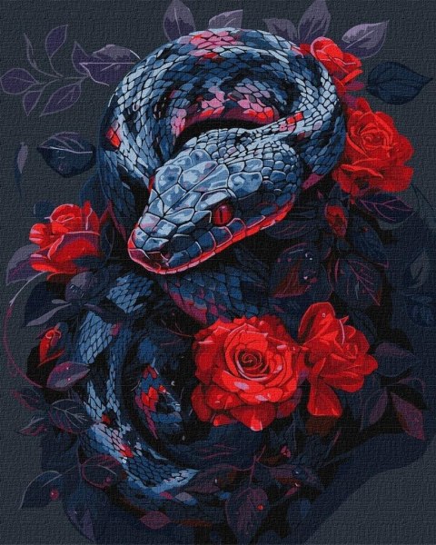 Malowanie po numerach - Niebezpieczna róża 40x50cm Malowanie po numerach - Niebezpieczna róża 40x50cm