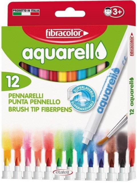 Mazaki Aquarello wodne 12 kolorów FIBRACOLOR Mazaki Aquarello wodne 12 kolorów FIBRACOLOR