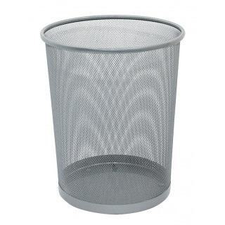 Kosz na śmieci Office Set metalowy 19l srebrny Kosz na śmieci Office Set metalowy 19l srebrny