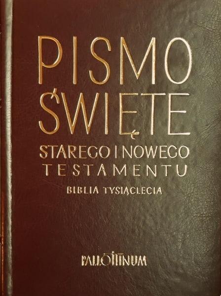 Biblia Tysiąclecia - opr. skórzana złote tłoczenia Biblia Tysiąclecia - opr. skórzana złote tłoczenia