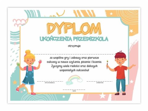 Dyplom A4 ukończenia przedszkola - Dzieci 30szt Dyplom A4 ukończenia przedszkola - Dzieci 30szt