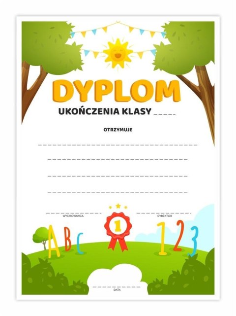 Dyplom A4 uniwersalny - Natura 20szt Dyplom A4 uniwersalny - Natura 20szt