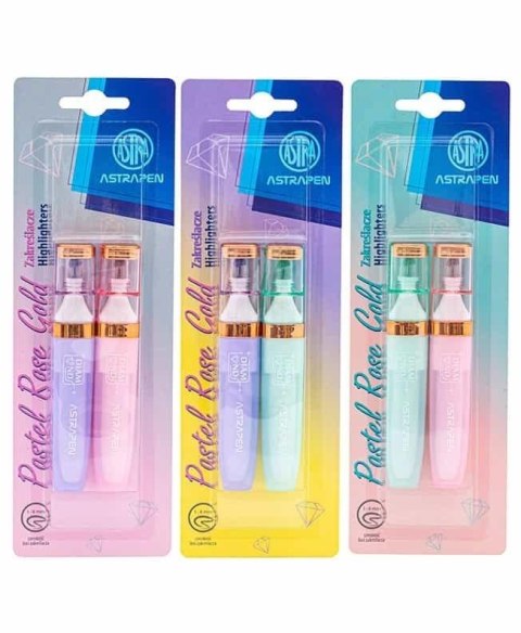 Zakreślacze pastel Astrapen rose gold 2szt mix Zakreślacze pastel Astrapen rose gold 2szt mix