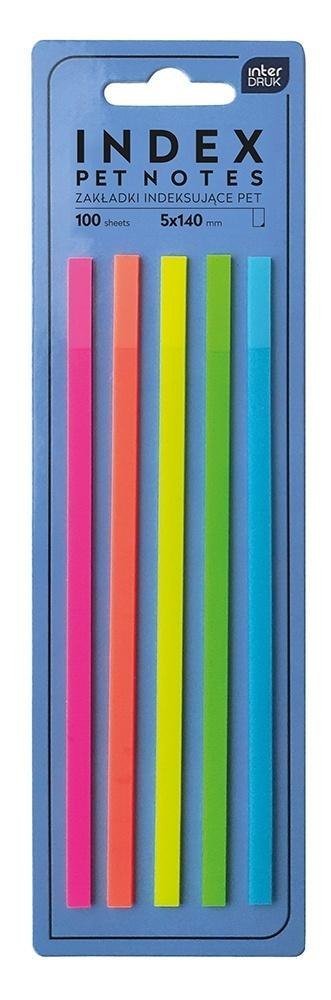 Zakładki indeksujące paski 140mm Pet neon 100szt Zakładki indeksujące paski 140mm Pet neon 100szt