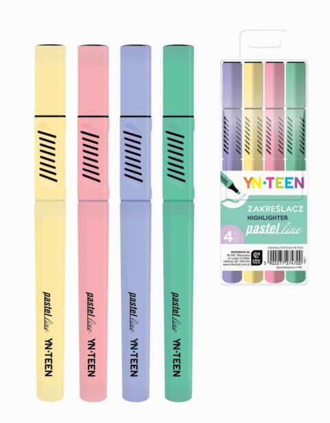 Zakreślacz Pastelline 4 kolory YN TEEN Zakreślacz Pastelline 4 kolory YN TEEN