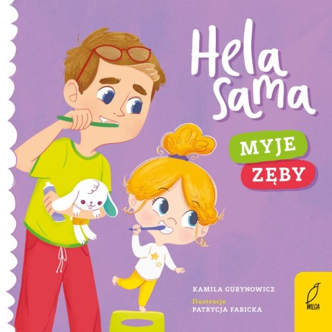 Hela sama. Myje zęby Hela sama. Myje zęby