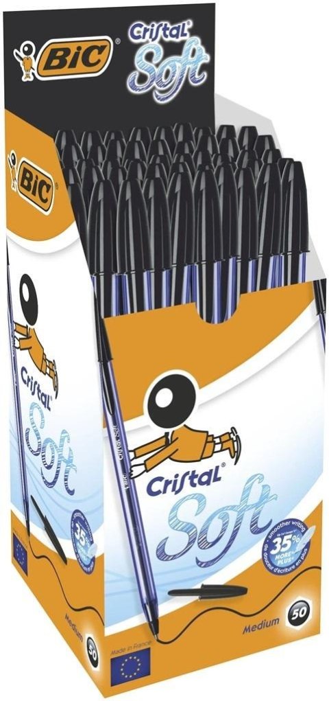Długopis Cristal Soft czarny (50szt) BIC Długopis Cristal Soft czarny (50szt) BIC