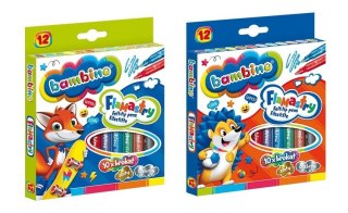 Flamastry brokatowe 12 kolorów BAMBINO