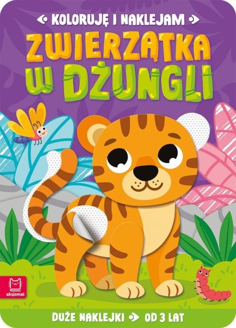 Koloruję i naklejam. Zwierzątka w dżungli Koloruję i naklejam. Zwierzątka w dżungli