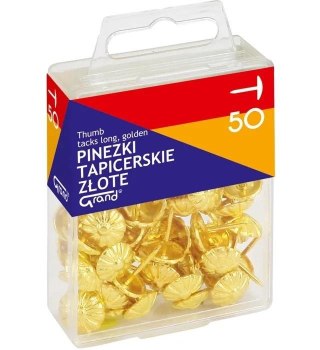 Pinezki tapicerskie złote 50szt