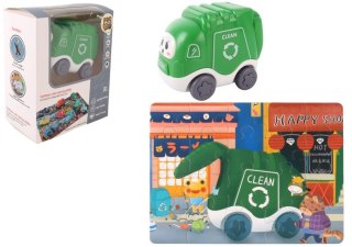 Auto puzzle Przygoda drogowa śmieciarka