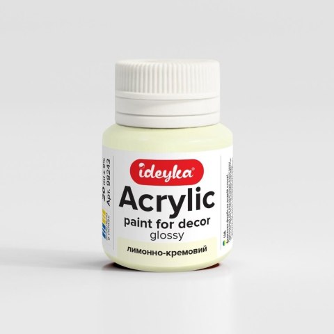 Farba akrylowa Krem cytrynowy 20ml Farba akrylowa Krem cytrynowy 20ml