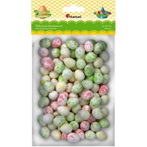 Jajka styropianowe 15x18mm 3 kolory 100szt Jajka styropianowe 15x18mm 3 kolory 100szt
