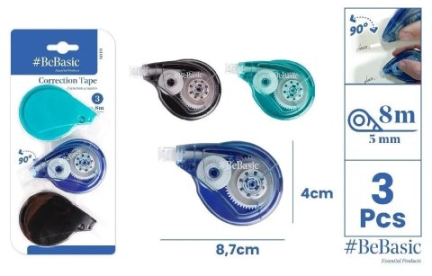 Korektor w taśmie 5mmx8m 3szt Korektor w taśmie 5mmx8m 3szt