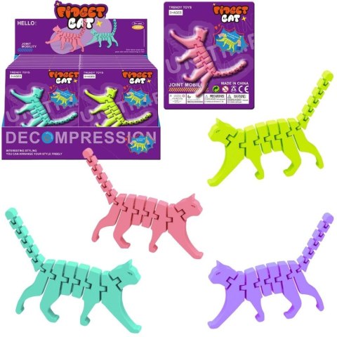 Kot ruchome segmenty 3d fidget 4 kolory Kot ruchome segmenty 3d fidget 4 kolory