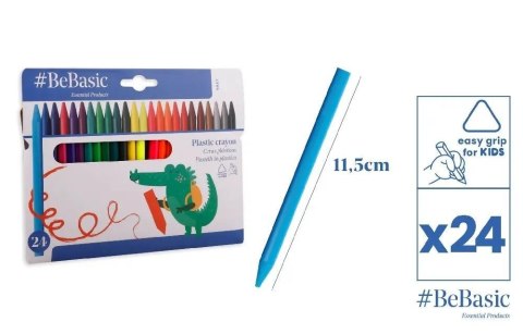 Kredki plastikowe 24 kolory Kredki plastikowe 24 kolory