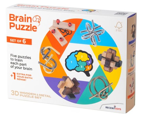 Łamigłówka Brain Puzzle zestaw 6 szt. Łamigłówka Brain Puzzle zestaw 6 szt.