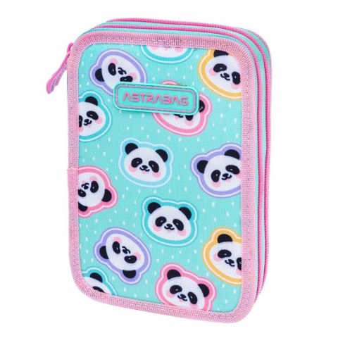 Piórnik podwójny bez wyp Astrabag Minty Pandas AC2 Piórnik podwójny bez wyp Astrabag Minty Pandas AC2