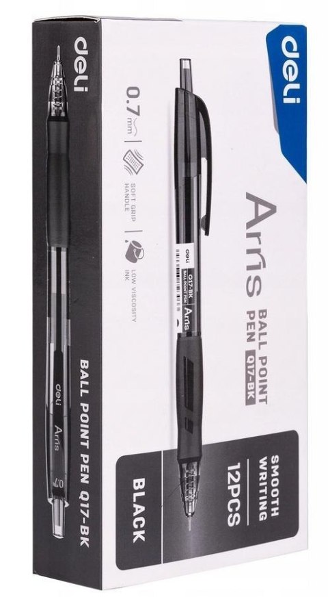 Pióro kulkowe Arris 0,7mm czarne (12szt) Pióro kulkowe Arris 0,7mm czarne (12szt)