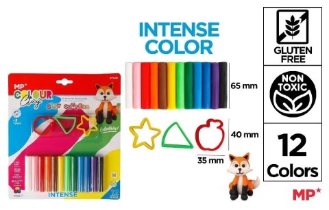Plastelina 12 kolorów + foremki Plastelina 12 kolorów + foremki