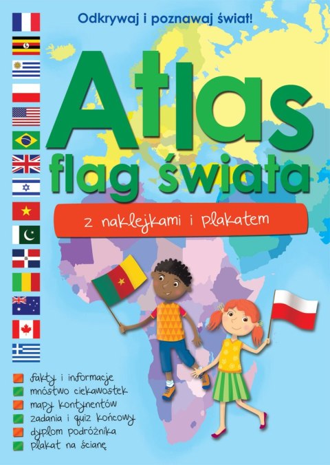 Atlas flag świata z naklejkami i plakatem Atlas flag świata z naklejkami i plakatem