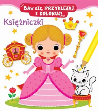Baw się, przyklejaj i koloruj! Księżniczki