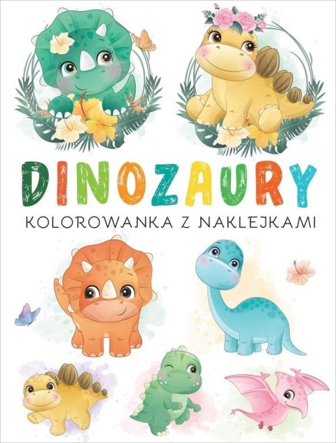 Kolorowanka z naklejkami. Dinozaury Kolorowanka z naklejkami. Dinozaury