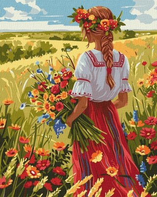 Malowanie po numerach - Na polach 40x50cm