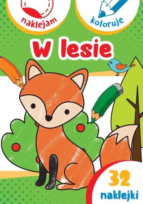 W lesie. Naklejam i koloruję W lesie. Naklejam i koloruję