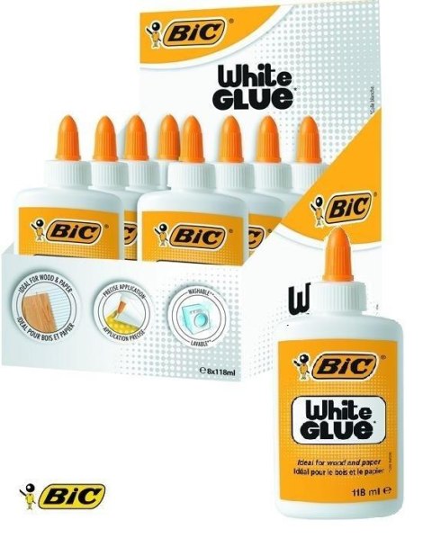 Klej WHITE GLUE 118ML (8szt) BIC Klej WHITE GLUE 118ML (8szt) BIC