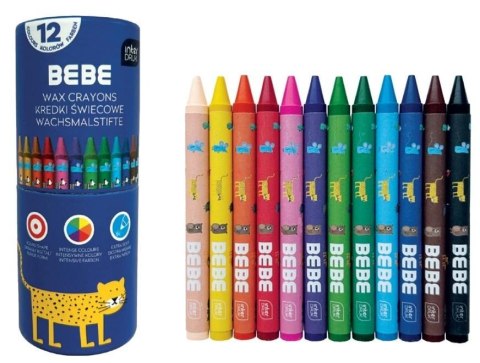 Kredki świecowe 12 kolorów Bebe Kids Kredki świecowe 12 kolorów Bebe Kids
