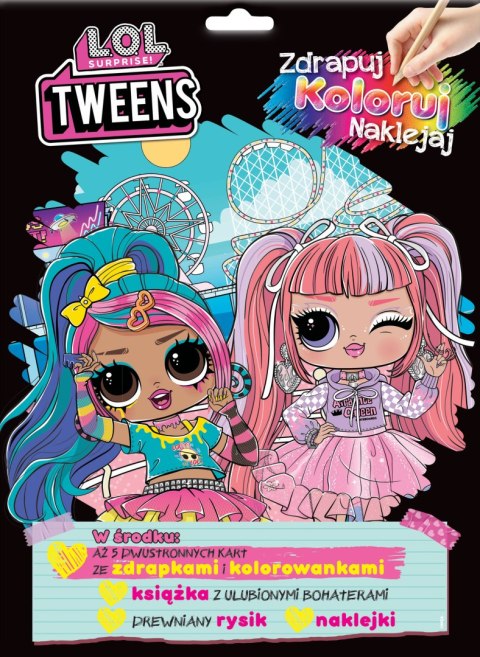 L.O.L. Surprise! Tweens. Zdrapuj, koloruj, naklejaj L.O.L. Surprise! Tweens. Zdrapuj, koloruj, naklejaj