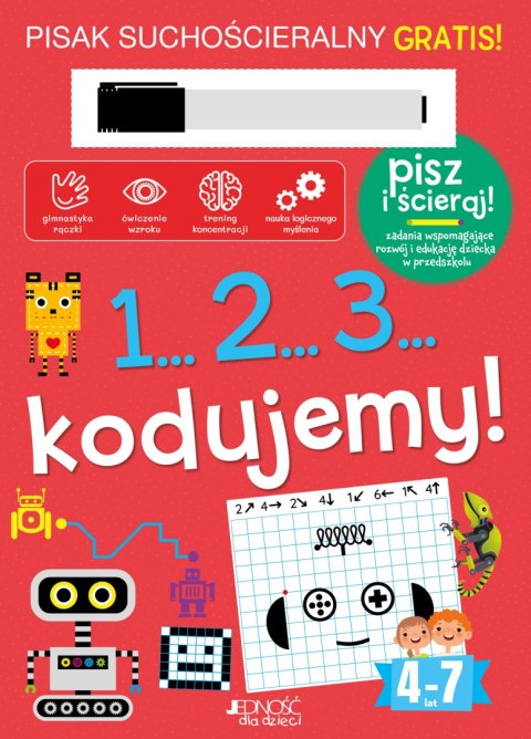 1...2...3... kodujemy! Książka z pisakiem suchościeralnym 1...2...3... kodujemy! Książka z pisakiem suchościeralnym