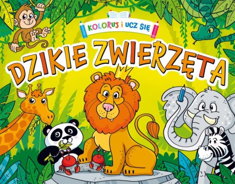 Dzikie zwierzęta. Koloruj i ucz się Dzikie zwierzęta. Koloruj i ucz się