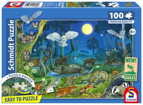 Puzzle 100 PQ Zwierzęta w lesie 113337 Puzzle 100 PQ Zwierzęta w lesie 113337