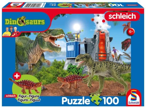 Puzzle 100 Schleich Dinozaury + figurka 112297 Puzzle 100 Schleich Dinozaury + figurka 112297