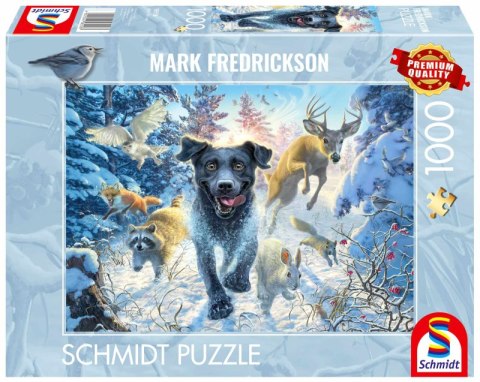 Puzzle 1000 PQ Mark Fredrickson Labrador na śniegu 113358 Puzzle 1000 PQ Mark Fredrickson Labrador na śniegu 113358