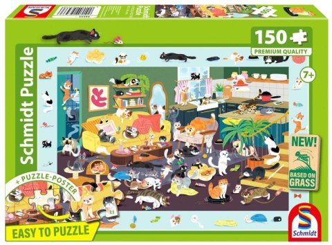 Puzzle 150 PQ Wszędzie Koty 113342 Puzzle 150 PQ Wszędzie Koty 113342